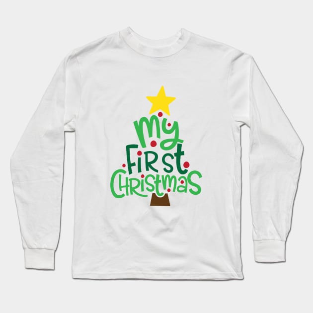 My First Christmas Long Sleeve T-Shirt by T-shirt Factory